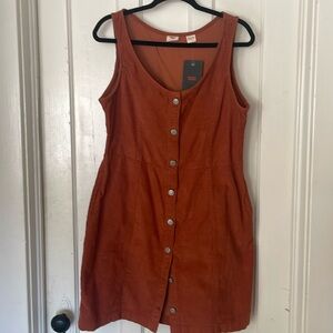 Corduroy dress with pockets